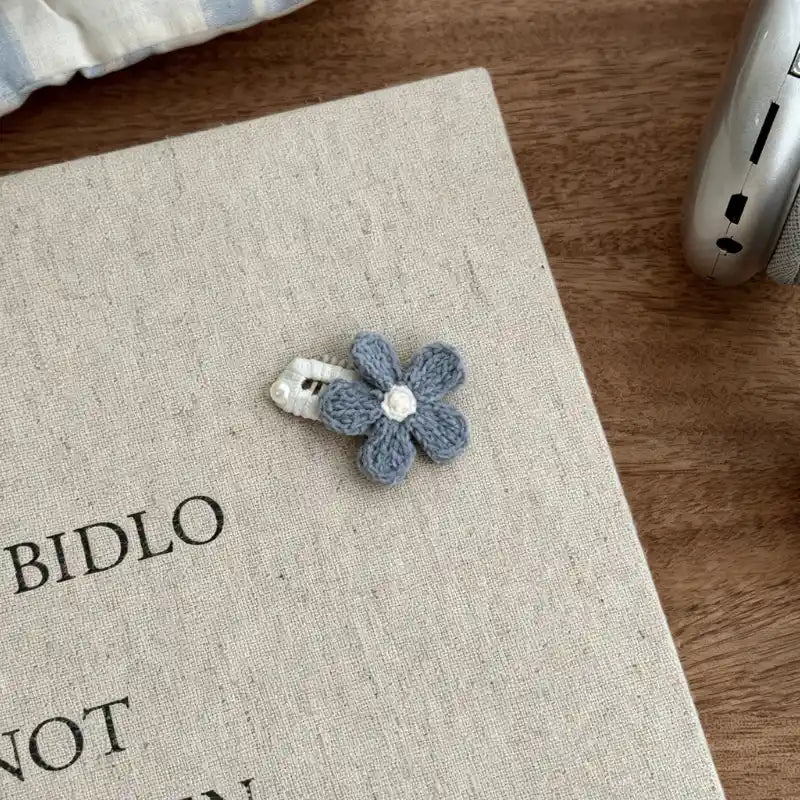 Denim Heart Dog Hair Clips