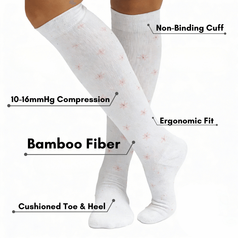 Clomii Everyday Bloom Knee-High Compression Socks