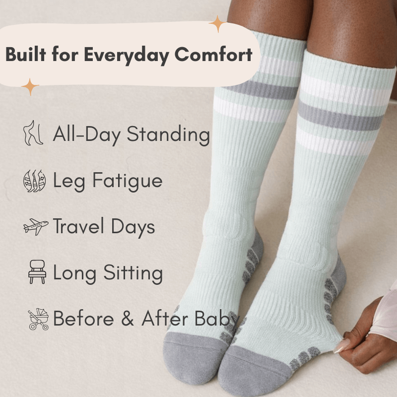 Clomii Everyday Stretch Knee-High Compression Socks Mint