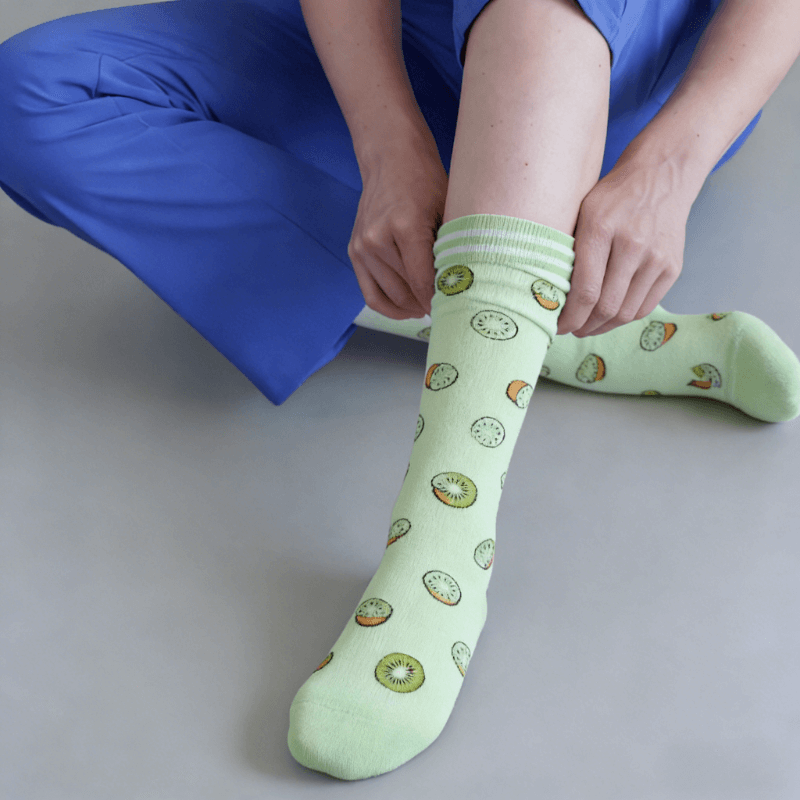 Clomii Kiwi Garden Compression Knee-High Socks