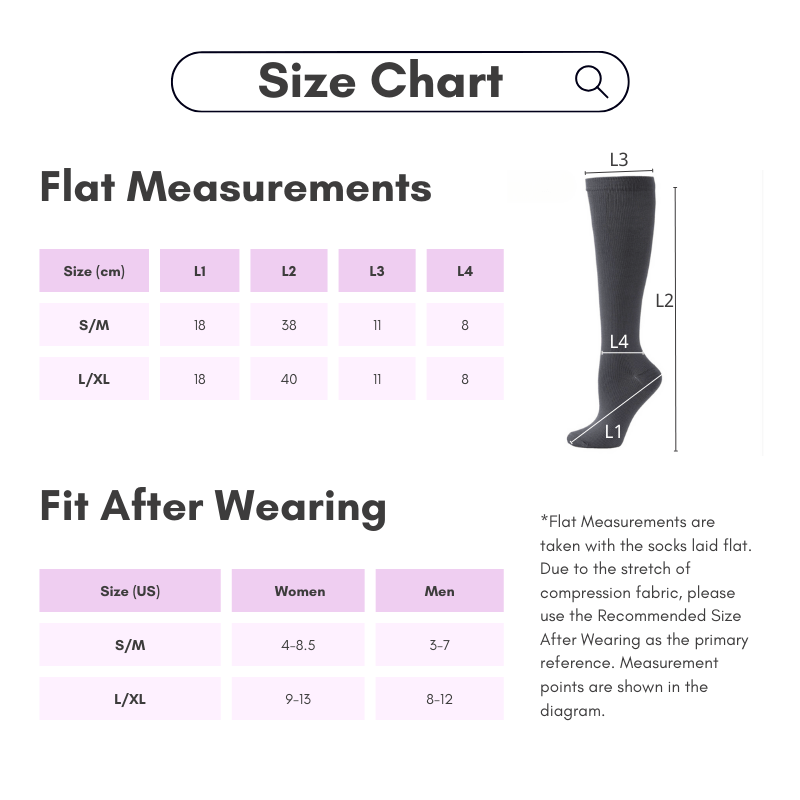 Clomii Pure Comfort Compression Knee-High Socks-Grey