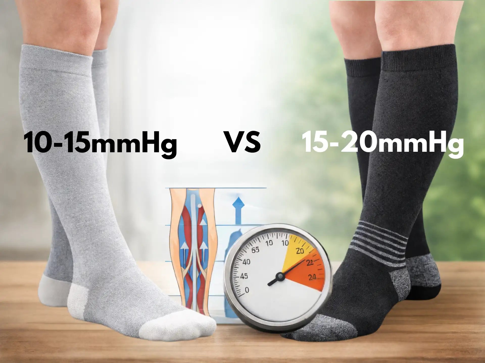 10–15 mmHg vs 15–20 mmHg Compression Socks: What’s the Difference?