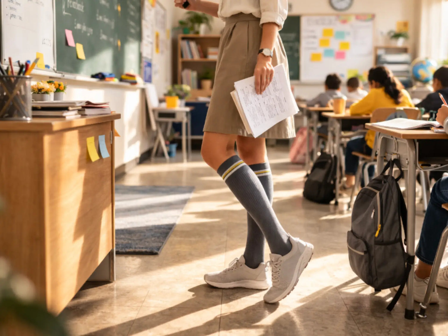 Compression Socks for Teachers: Do They Help with Long Standing?