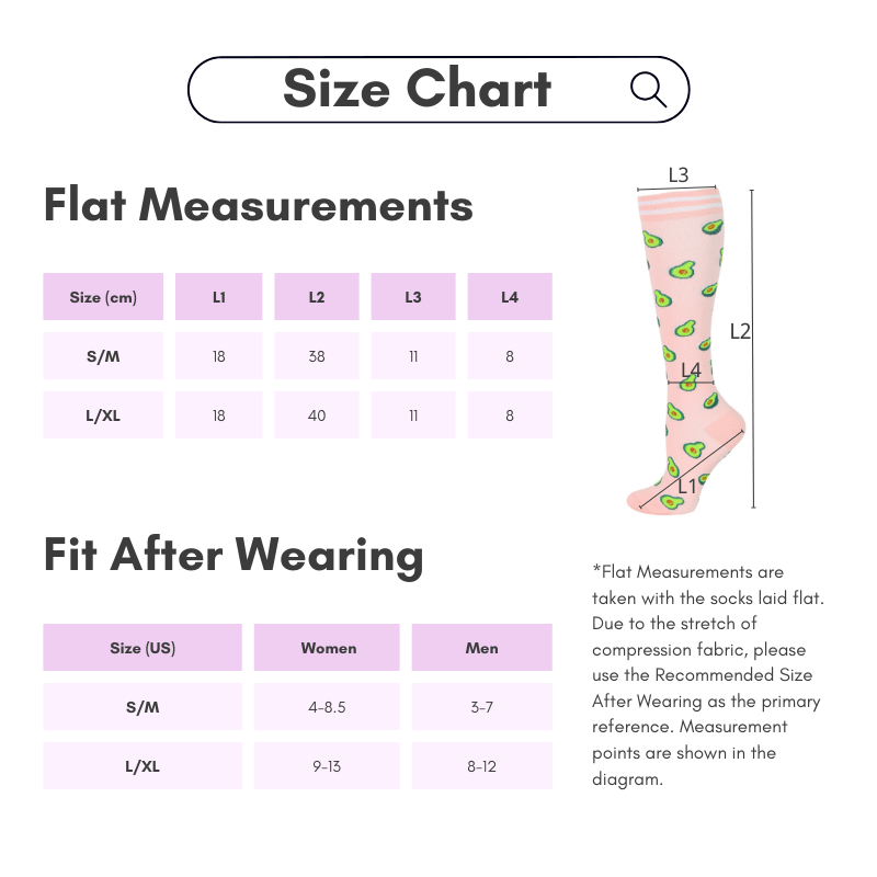 Clomii Avocado Garden  Knee-High Compression Socks