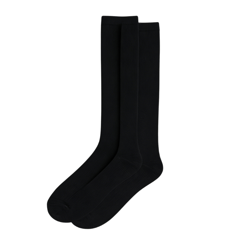 Clomii Pure Comfort Compression Knee-High Socks Black