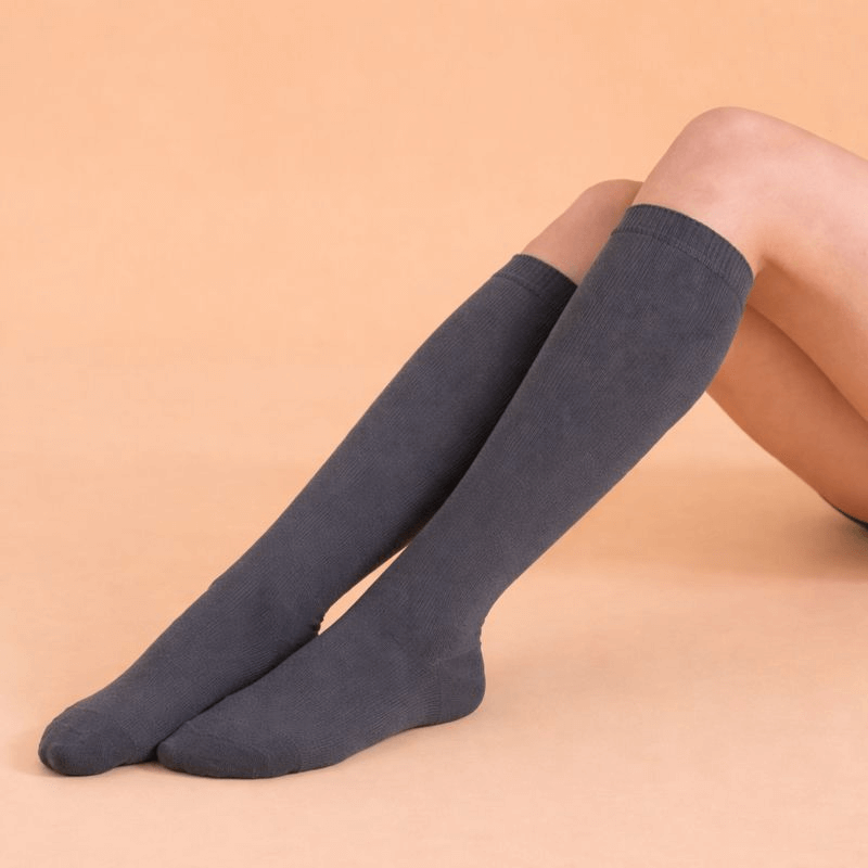 Clomii Pure Comfort Compression Knee-High Socks-Grey